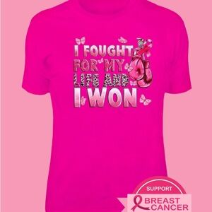 Pink Short Sleeve Tee with Empowering Graphic